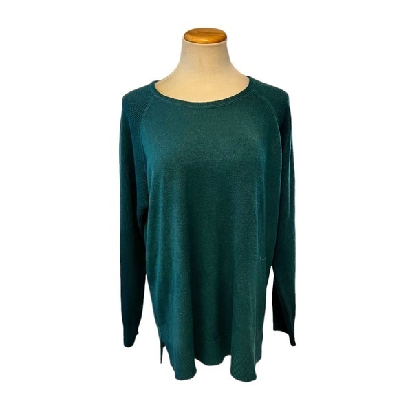 Sweet Romeo Sweaters - Sweet Romeo Women’s Teal Long-Sleeve Sweater Size XL